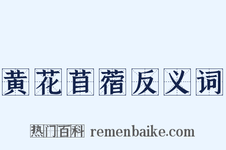 黄花苜蓿反义词是什么意思的图片